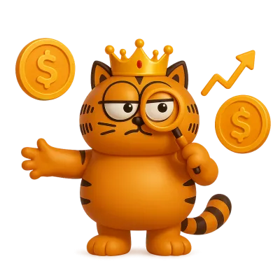 OX-ENGINE mascot spotting an arbitrage price gap