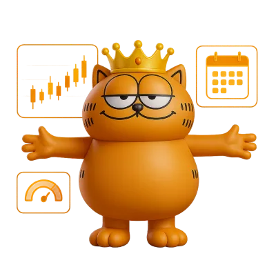 OX-ENGINE mascot reading market data